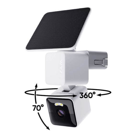 Wyze Solar Cam Pan 2K Outdoor Wireless Security Camera, Solar Powered, 360 Pan Tilt