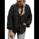 thumbnail image 3 of Chaquetas Acolchadas para Mujer, Informales, de Cuello Alto, Larga, Abrigos de Invierno Extragrandes con Cremallera Negro XL, 3 of 7