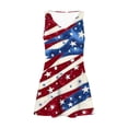 thumbnail image 5 of Sundresses for Women 1776-2026 250 Anniversary USA Flag Print V Neck Mini Tank Dress Beach Dress with Pocket, 5 of 6