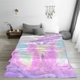 thumbnail image 5 of Vsdgher Purple Sparkling Butterfly Ultra-Soft Micro flannel Blanket Throw Blankets for Couch Sofa, Bed (4 sizes)-50"x40", 5 of 7