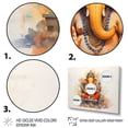 thumbnail image 3 of Designart "Vivid Vibrancy The Hindu Elephant II" Hinduisim Metal Wall Decor Set, 3 of 5