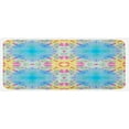 thumbnail image 1 of Psychedelic Kitchen Mat, Psychedelic Design Abstract Blurred Wavy Ornaments Oriental Quirky Image, Plush Decorative Kitchen Mat with Non Slip Backing, 47" X 19", Pink and Blue, by Ambesonne, 1 of 1
