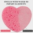 thumbnail image 3 of LONGHEXINA 50 Pcs Heart Sponge Face Cleansing Sponge with Container for Face Cleansing Exfoliating, 3 of 7