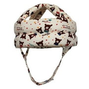 AkoaDa Baby Helmet Infant Head Protector Toddler Protective Hat Cotton Adjustable Safety Helmet for Learning to Climb and Walk(Beige)