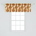 thumbnail image 2 of Ambesonne Floral Window Valance, Ornate Paisley, 54" X 18", Orange Yellow and Red, 2 of 3