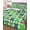 Green White, variant on Twin Quilt Bedding Set, Saint Patrick's Day Reversible Summer Quilt 3 Pieces, Vintage Green Plaid Lucky Clovers Lightweight Bedspreads Coverlets with 2 Pillow Shams for All Seasons