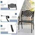thumbnail image 4 of SOCIALCOMFY 9-Piece Patio Cast Aluminum Dining Set, Outdoor Table and Chairs Set for 8, Includes 94.5" Rectangular Dining Table and 8 Chairs with Umbrella Hole, Patio Furniture Set for Deck Garden, 4 of 7