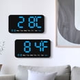 thumbnail image 4 of New DST 12/24H Home Temperature Date Digital LED Clocks Display Table Clock Wall-mounted Electronic Wall Clock WHITE, 4 of 8