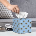 thumbnail image 6 of Sikiie Cute Puppy Leather Tissue Box Cover Square, tissue box holder, Tissue Box with Bottom Belt-5.2”x5.2”x5.2”, 6 of 7