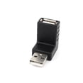 thumbnail image 2 of USB 2.0 Type A Male to Female 90 Degree Right Angle Adapter Converter Black, 2 of 2
