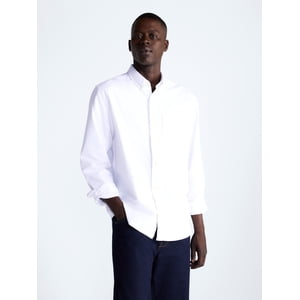 Free Assembly Men's Cotton Oxford Button-Down Shirt