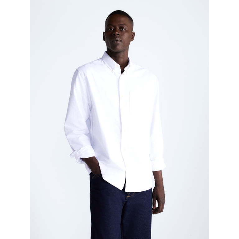 Free Assembly Men's Cotton Oxford Button-Down Shirt photo 1