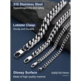 thumbnail image 4 of Collar ChainsPro, cadena de eslabones de acero inoxidable, 71 cm, para hombre y mujer, 4 of 6