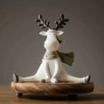 thumbnail image 4 of 1 Pc Nordic Craft Split Deer Resin Elk Sculpture - Hand-painted, Creative, Unique Home Decor Gift - Perfect for Wedding Couples,  Living Room, Coffee Shop, Car Decoration, Home Goods, 4 of 5