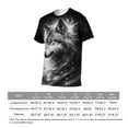 thumbnail image 6 of LAOLIUSN Men's 3D Wolf Graphic T-Shirt, All Over Print Animal Tee, Mystical Galaxy Wolf Short Sleeve Crew Neck Shirt, L, 6 of 7