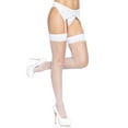 thumbnail image 3 of Leg Avenue Womens Fishnet Thigh Highs with Backseam, 3 of 5