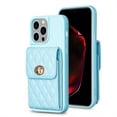 thumbnail image 6 of ELEHOLD Luxury Wallet Case&nbsp;for iPhone XS Max Case Organ Card Slots Holders PU Leather Metal Snap with Crossbody Shoulder Strap Shockproof Elegant Purse Case,blue, 6 of 6