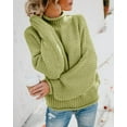 thumbnail image 5 of Sherrylily Fall Women Turtleneck Sweaters Batwing Pullover Winter Loose Knit Jumper, 5 of 7