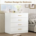 thumbnail image 4 of White 4-Drawer Wood Dressers for Bedroom, 4 of 9