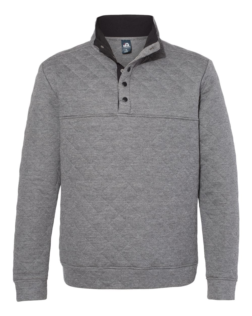 J. America Quilted Snap Pullover Size 