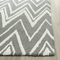 thumbnail image 3 of SAFAVIEH Cambridge Sam Geometric Wool Area Rug, Dark Gray/Ivory, 8' x 8' Square, 3 of 7