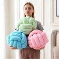 thumbnail image 6 of Knot Pillow Ball Plush - Decorative Throw Pillows for Bed Stress Relief, Round Knot Cushion for Sofa Decor Pet Toy, Pink 12 Inch, 6 of 6