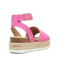 thumbnail image 3 of Alpargatas con Plataforma para Mujer DREAM PAIRS en Rosa Fucsia con Cuña, 3 of 7