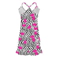 thumbnail image 4 of Jamicy Ensemble de Pyjama pour Femmes Cadeaux de la Saint-Valentin pour Femmes Hauts Sans Manches avec Shorts Ensemble de Pyjama Décontracté Imprimé Colorblock Ourlet à Volants, 4 of 5