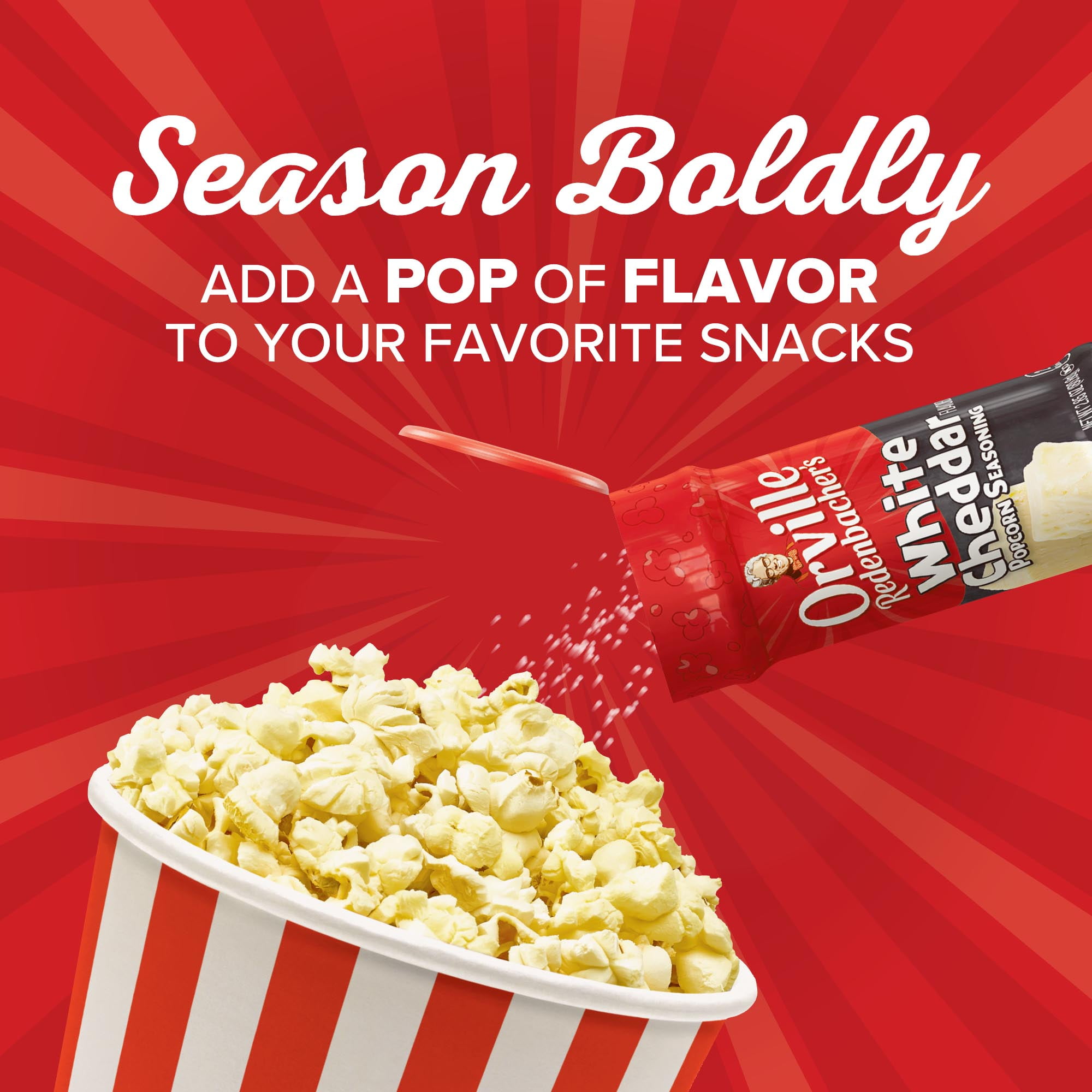 (3 pack) Orville Redenbacher's White Cheddar Flavored Popcorn Seasoning, 2.6 oz.