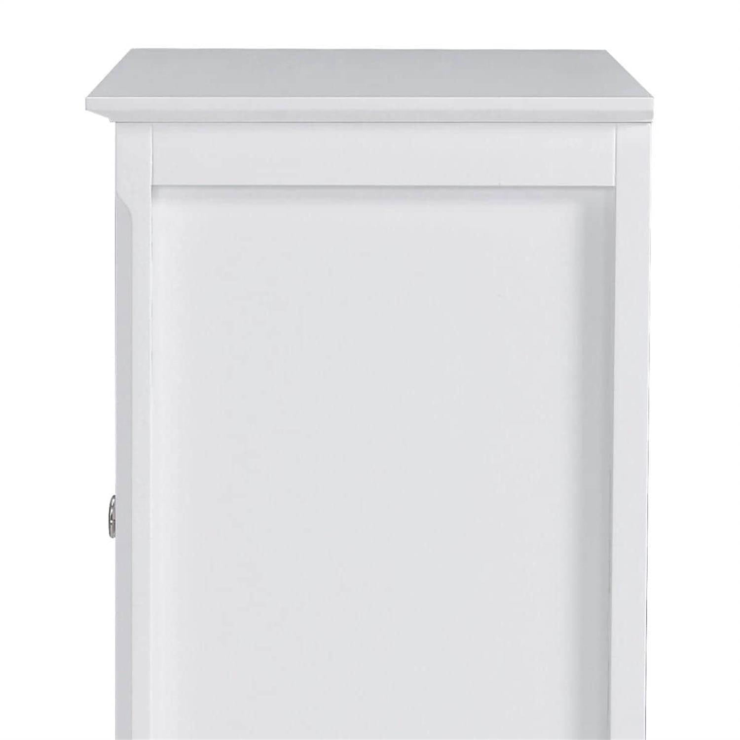 Demi Bonn 31" Sideboard with Double Glass Doors, 2 Shelves, Elevated Base, Modern Display Cabinet for Living Room, White