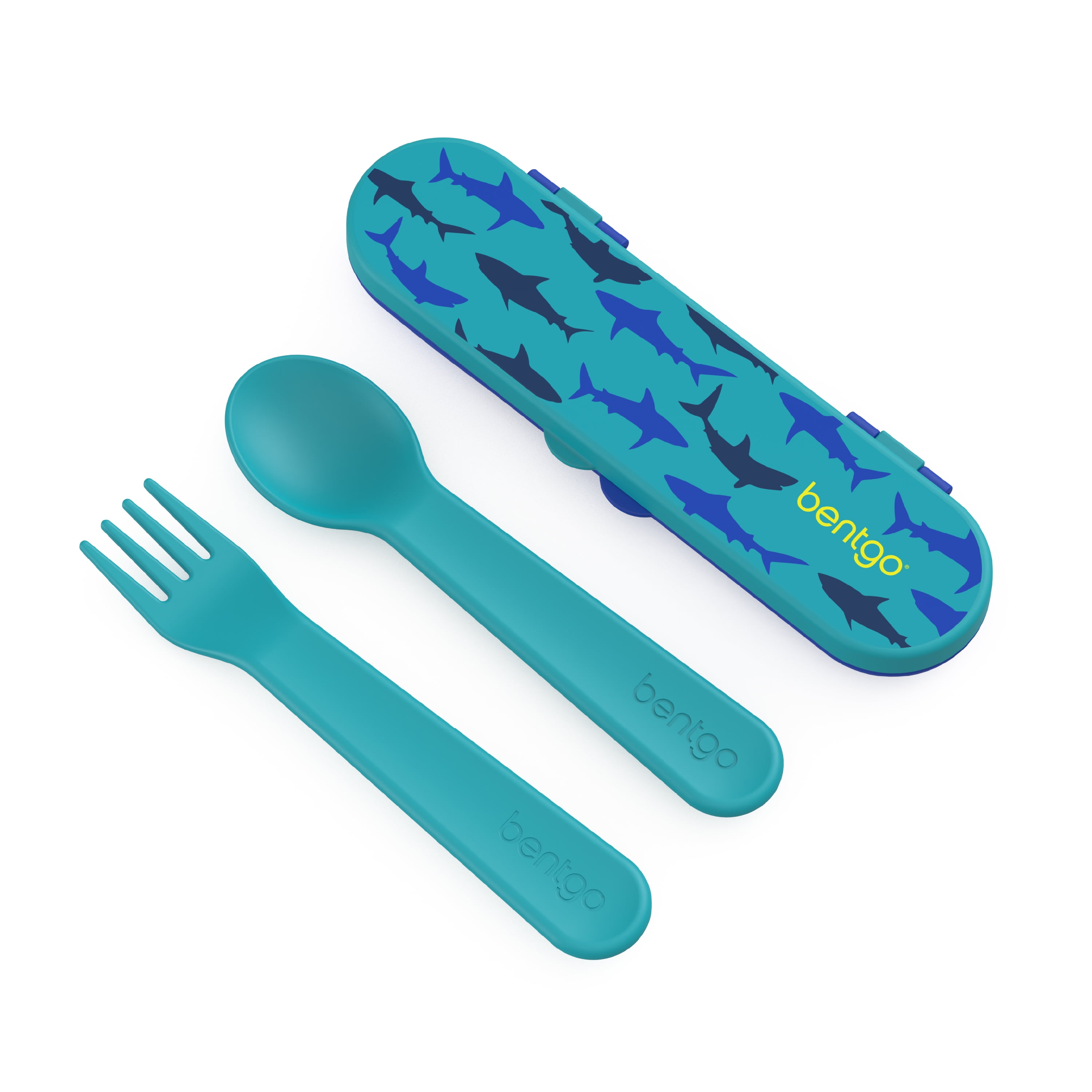 Bentgo Kids Utensil Set Reusable Plastic Fork, Spoon, & Storage Case