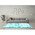 thumbnail image 3 of Ahgly Company Indoor Round Abstract Light Blue Modern Area Rugs, 7' Round, 3 of 4