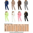 thumbnail image 4 of Capreze Long Sleeve Sweatsuits For Womens Solid Color Casual Lounge Sets Long Sleeve Activewear Joggers Outfits Pink XL, 4 of 4