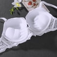 thumbnail image 4 of Sopiago Women's Full Coverage Bras Unlined Lace Sexy Plus Size Seamless Bra for Women White,L, 4 of 7