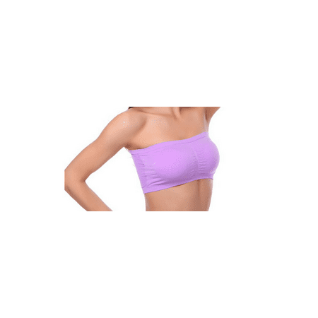

aturustex Summer Women s Bra Padded Strapless Pure Color Casual Lady Female Strapless Elastic Bra