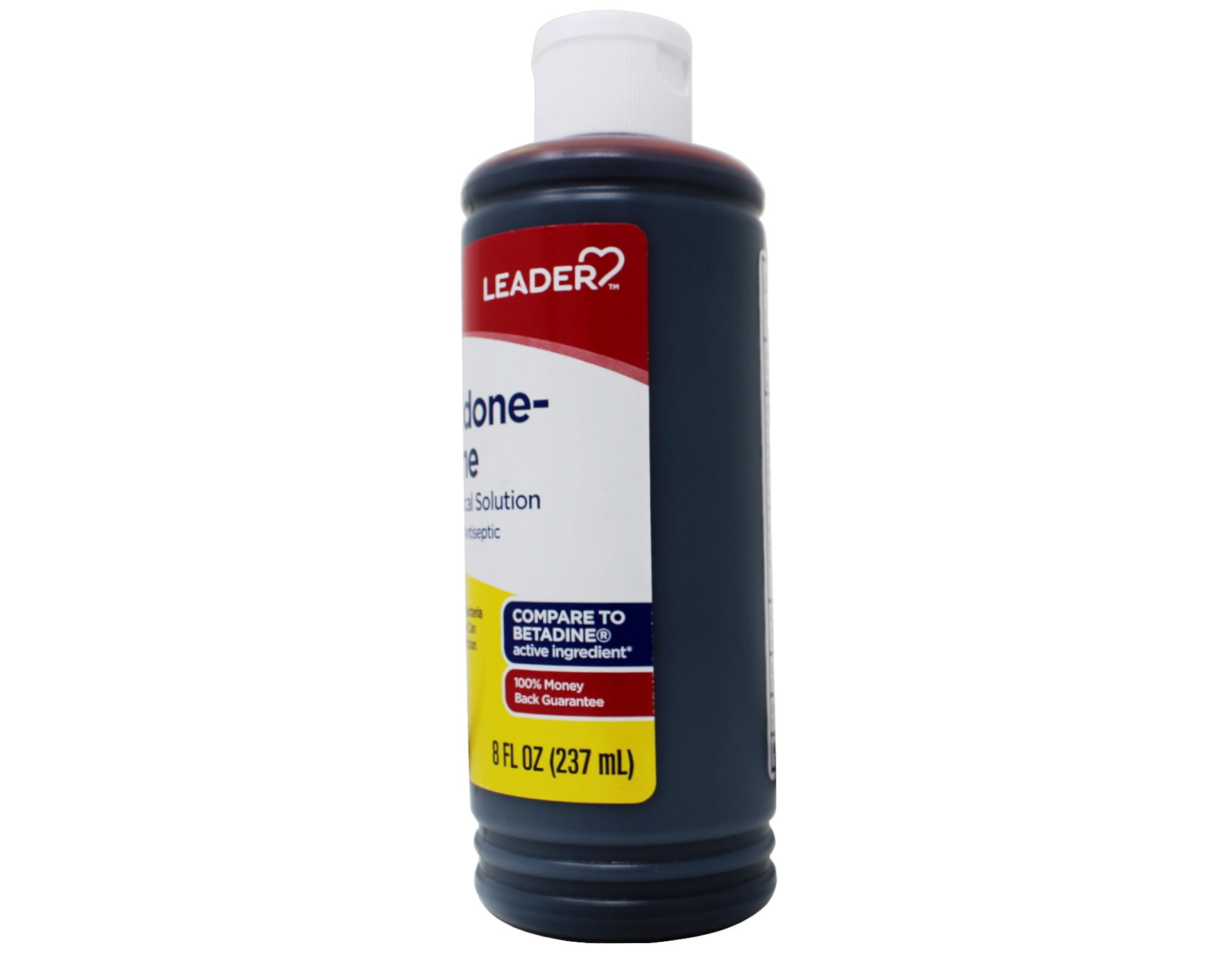 Leader Povidone Iodine 10% Topical Solution First Aid Antiseptic, Prevent Infection, 8 oz - 3 Pack