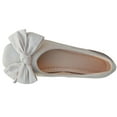 thumbnail image 4 of Miluxas Women's Square Toe Bowknot Ballet Flats Comfortable Slip-On Dressy Casual Bowtie Flat Shoes Loafers White 9.5(43), 4 of 9