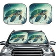 thumbnail image 2 of Balery 2 Piece Watercolor Turtle1 Car Windshield Sun Shade|Foldable Front Windshield Shade for Car Front Window for Most Sedans SUV Truck-Large, 2 of 7
