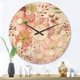 thumbnail image 2 of Designart 'Botanical Floral Retro III' Mid-Century Modern Wood Wall Clock, 2 of 5