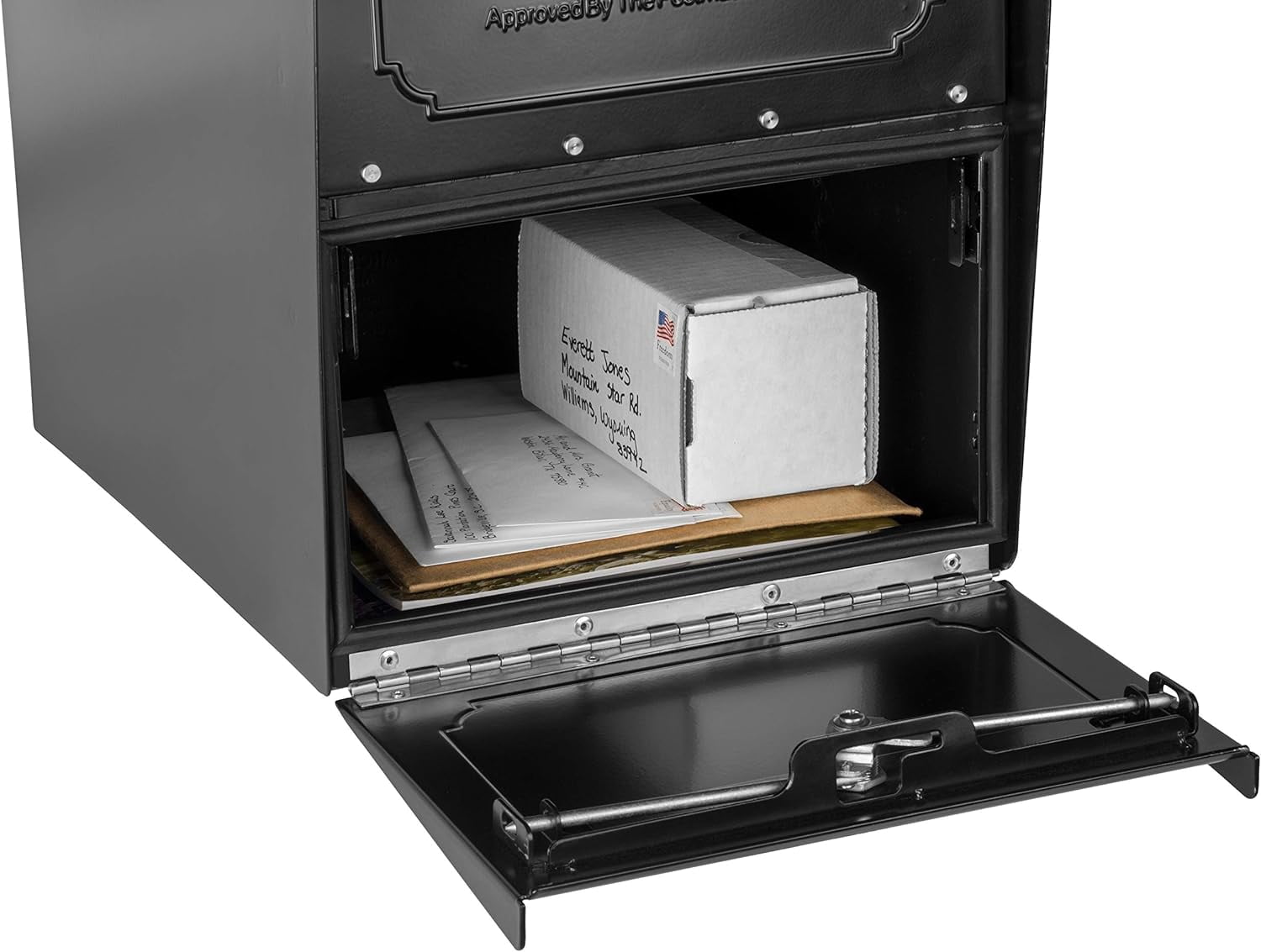 Architectural Mailboxes 6200B-10 Oasis Classic  Post Mount Locking Mailbox - Black