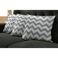thumbnail image 5 of Ambesonne Grey Throw Pillow Cover 4 Pack, Geometrical Zigzag Stripes, 18", White Grey, 5 of 5