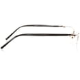 thumbnail image 3 of Unisex Optical Eyewear - Rectangle Shape, Metal Rimless, Dark Grey, 3 of 4