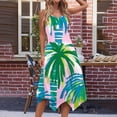 thumbnail image 5 of Ruimatai Women's Floral Coconut Print Sleeveless Tank Dress with Pockets, Casual Beach Summer Round Neck Sundress, Lightweight Comfortable Polyester Dress, 5 of 7