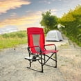 thumbnail image 7 of Heavy Duty Camping Directors Chair,Oversized Portable Folding Chair with Side Table,Pocket for Beach,Fishing,Trip,Picnic,Lawn, 7 of 7