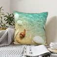 thumbnail image 6 of Xecao Starfish And Seashell On The Beach Print Soft Velvet Decorative Throw Pillow Covers, Square Cushion Cases for Bed, Sofa, Living Room, Car, and Indoor Outdoor Use-20"x20", 6 of 8