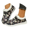 thumbnail image 1 of Leozcaa Ankle Boot for Womens Winter Christmas Loafer Boot Flat Fluffy Lining Anti Slip on Short Booties, 1 of 9