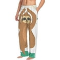 thumbnail image 2 of Xecao Cute Sloth In Yoga Pose Tree Men's Straight Lounge Pajama Pants: The Ultimate in Comfortable Sleepwear, 2 of 9