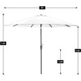 thumbnail image 7 of Welco 9ft Heavy-Duty Outdoor Market Umbrellas Patio Umbrella with 8 Sturdy Ribs Easy Crank Lift for Yard Garden Umbrellas(9' Beige), 7 of 7