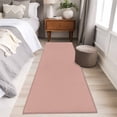 thumbnail image 5 of Pink Pure Color Area Rugs Collection 2'x6', Aesthetics Contemporary Luxury Non Slip Indoor Rectangle Throw Runner Rug Floor Mat Carpet for Living Room Dining Table Bedroom Nursery, 5 of 9