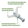 thumbnail image 2 of Hillman Caiman Multi-material Wall Anchors, #6-12, Nylon and Steel, 35 lb, White, 6 sets, 2 of 8